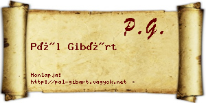 Pál Gibárt névjegykártya