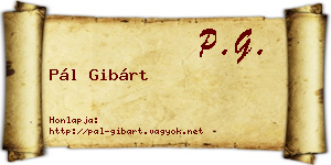 Pál Gibárt névjegykártya